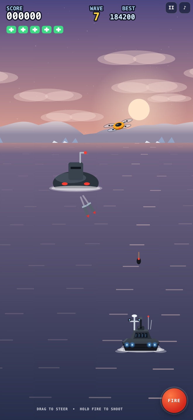 Enemy submarine surfacing